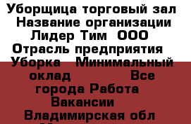 Уборщица торговый зал › Название организации ­ Лидер Тим, ООО › Отрасль предприятия ­ Уборка › Минимальный оклад ­ 27 200 - Все города Работа » Вакансии   . Владимирская обл.,Муромский р-н